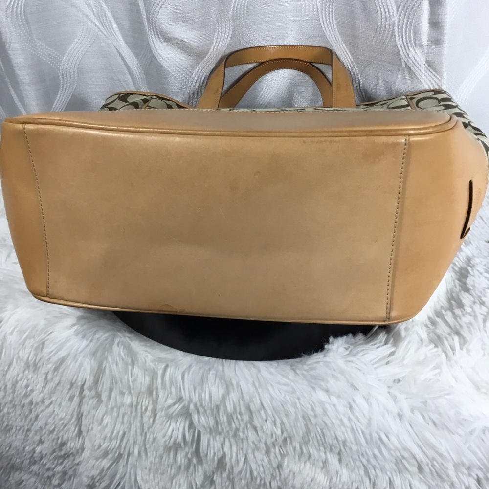 Coach Signature Canvas Tote in Tan and Brown - Picture 4 of 15